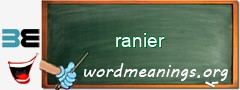 WordMeaning blackboard for ranier